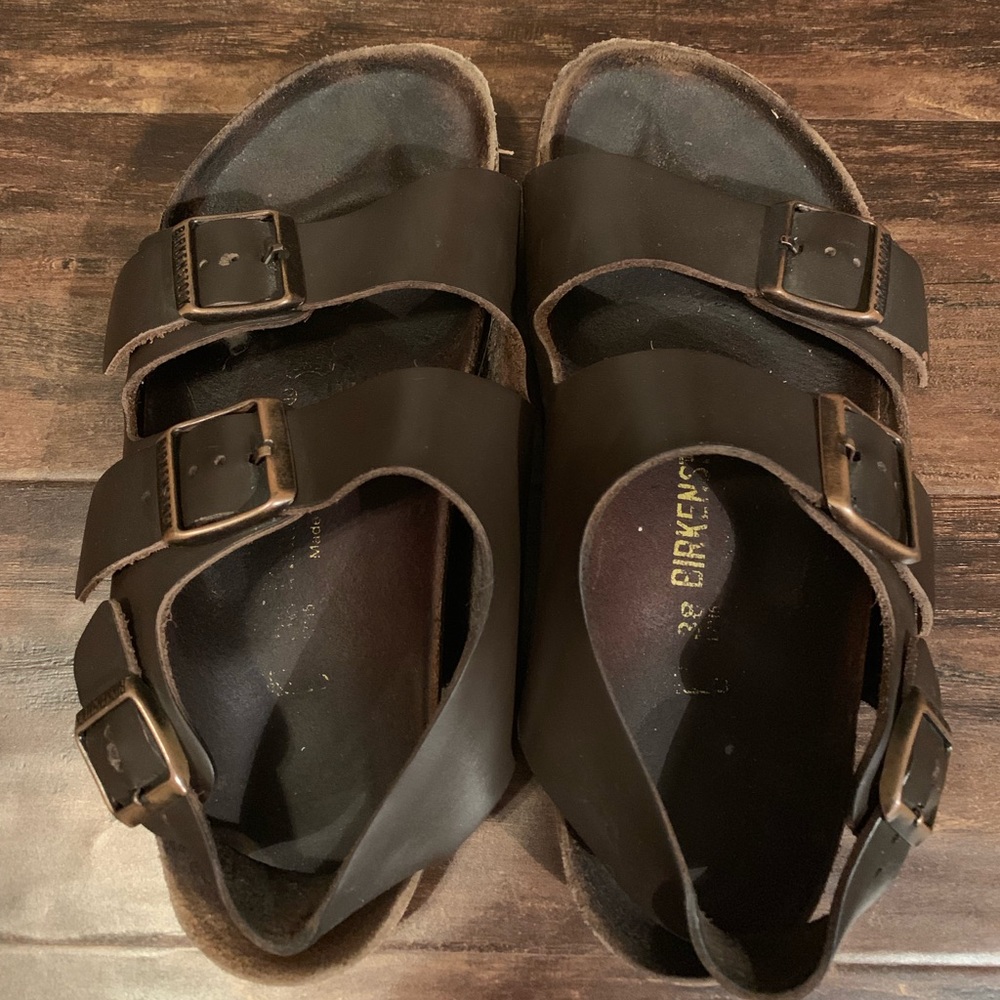 Brown Leather Birkenstocks
